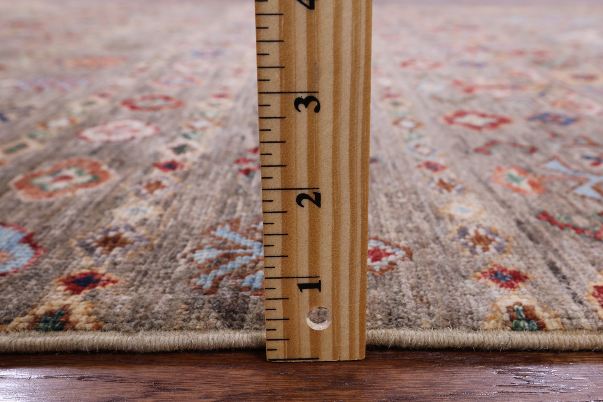 Khorjin Persian Gabbeh Hand Knotted Wool Rug - 5' 1" X 6' 6" - Golden Nile
