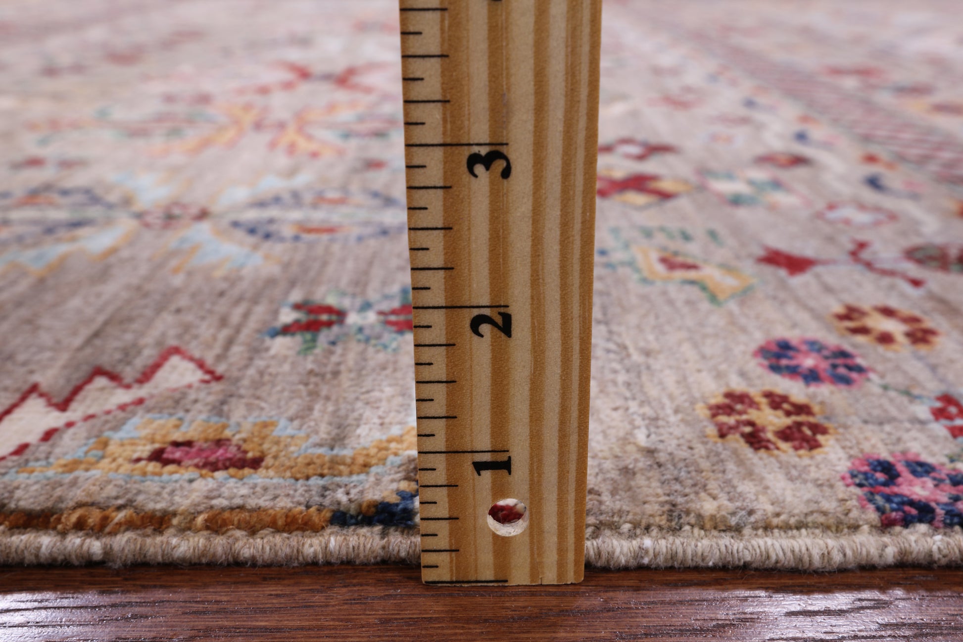 Khorjin Persian Gabbeh Hand Knotted Wool Rug - 5' 2" X 6' 8" - Golden Nile