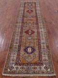 Super Kazak Hand Knotted Wool Runner Rug - 2' 6" X 10' 0" - Golden Nile