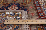Super Kazak Hand Knotted Wool Runner Rug - 2' 6" X 10' 0" - Golden Nile
