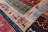 Tribal Persian Gabbeh Handmade Wool Rug - 2' 8" X 4' 0" - Golden Nile