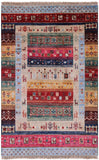 Tribal Persian Gabbeh Handmade Wool Rug - 2' 8" X 4' 0" - Golden Nile