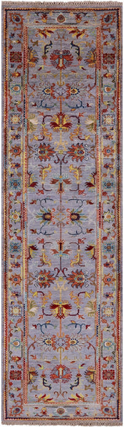 Peshawar Hand Knotted Wool Runner Rug - 2' 9" X 9' 9" - Golden Nile