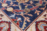 Blue Peshawar Handmade Wool Runner Rug - 2' 9" X 9' 11" - Golden Nile