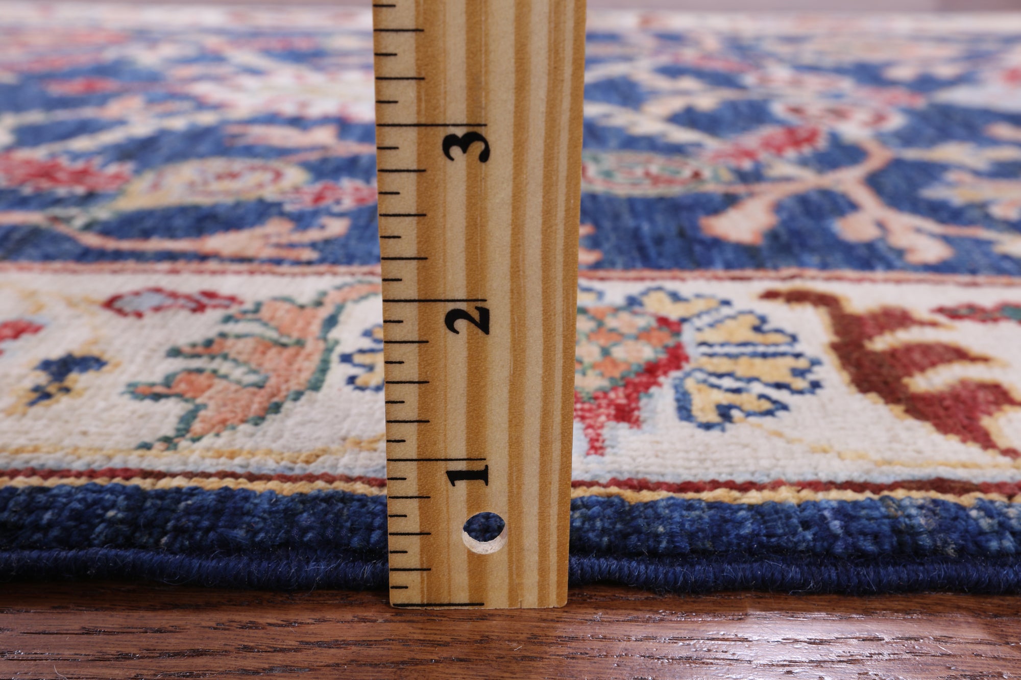 Blue Peshawar Handmade Wool Runner Rug - 2' 9" X 9' 11" - Golden Nile