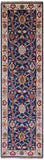 Blue Peshawar Handmade Wool Runner Rug - 2' 9" X 9' 11" - Golden Nile