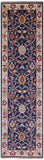 Blue Peshawar Handmade Wool Runner Rug - 2' 9" X 9' 11" - Golden Nile