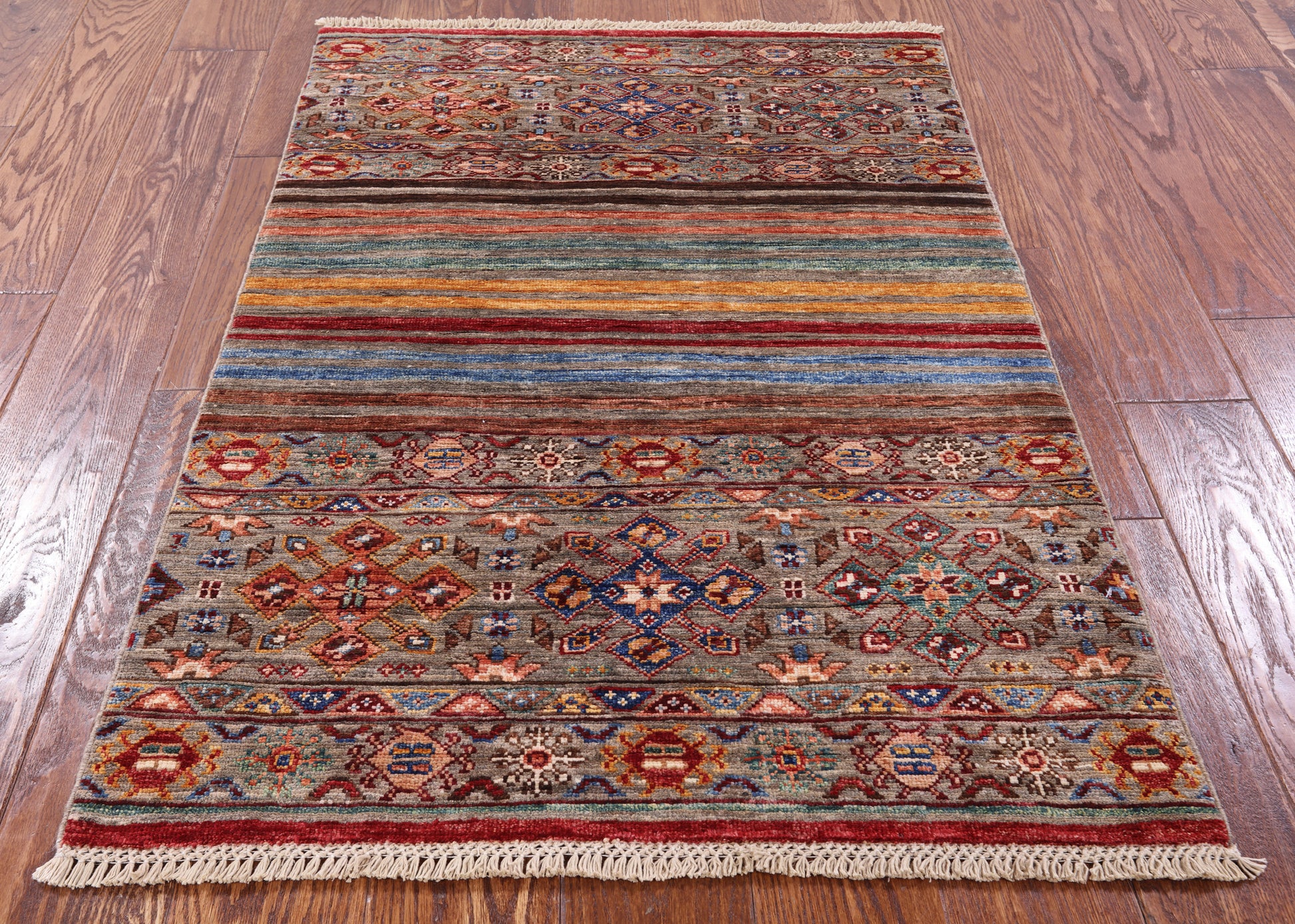 Khorjin Persian Gabbeh Handmade Wool Rug - 2' 7" X 3' 9" - Golden Nile