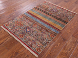 Khorjin Persian Gabbeh Handmade Wool Rug - 2' 7" X 3' 9" - Golden Nile