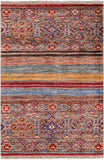 Khorjin Persian Gabbeh Handmade Wool Rug - 2' 7" X 3' 9" - Golden Nile