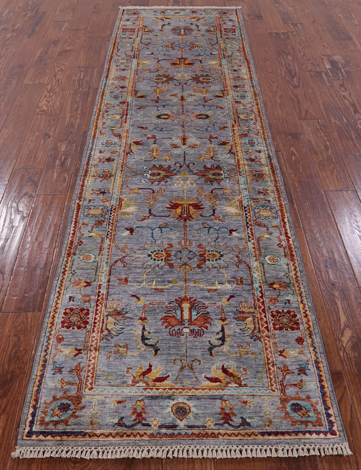 Peshawar Hand Knotted Wool Runner Rug - 2' 9" X 9' 8" - Golden Nile