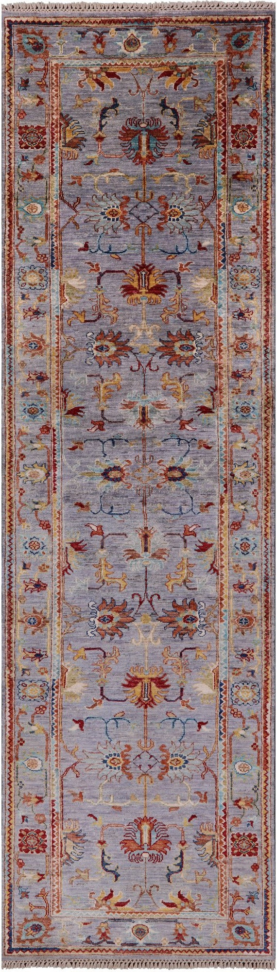 Peshawar Hand Knotted Wool Runner Rug - 2' 9" X 9' 8" - Golden Nile