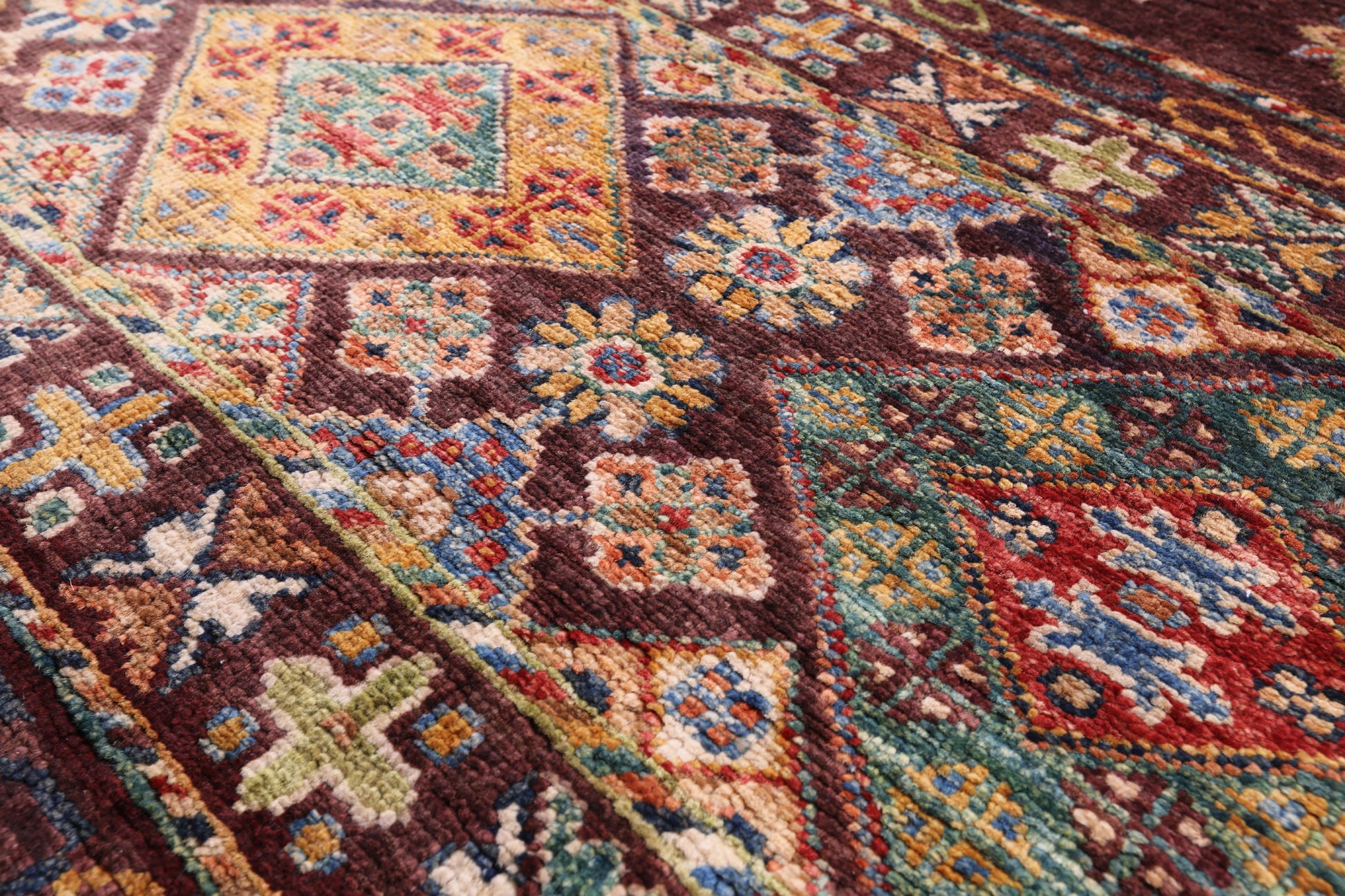 Khorjin Persian Gabbeh Handmade Wool Runner Rug - 2' 9" X 9' 10" - Golden Nile