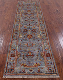 Peshawar Handmade Wool Runner Rug - 2' 8" X 9' 8" - Golden Nile