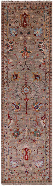 Peshawar Handmade Wool Runner Rug - 2' 8" X 9' 8" - Golden Nile