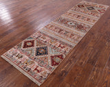 Tribal Persian Gabbeh Hand Knotted Wool Runner Rug - 2' 9" X 9' 10" - Golden Nile