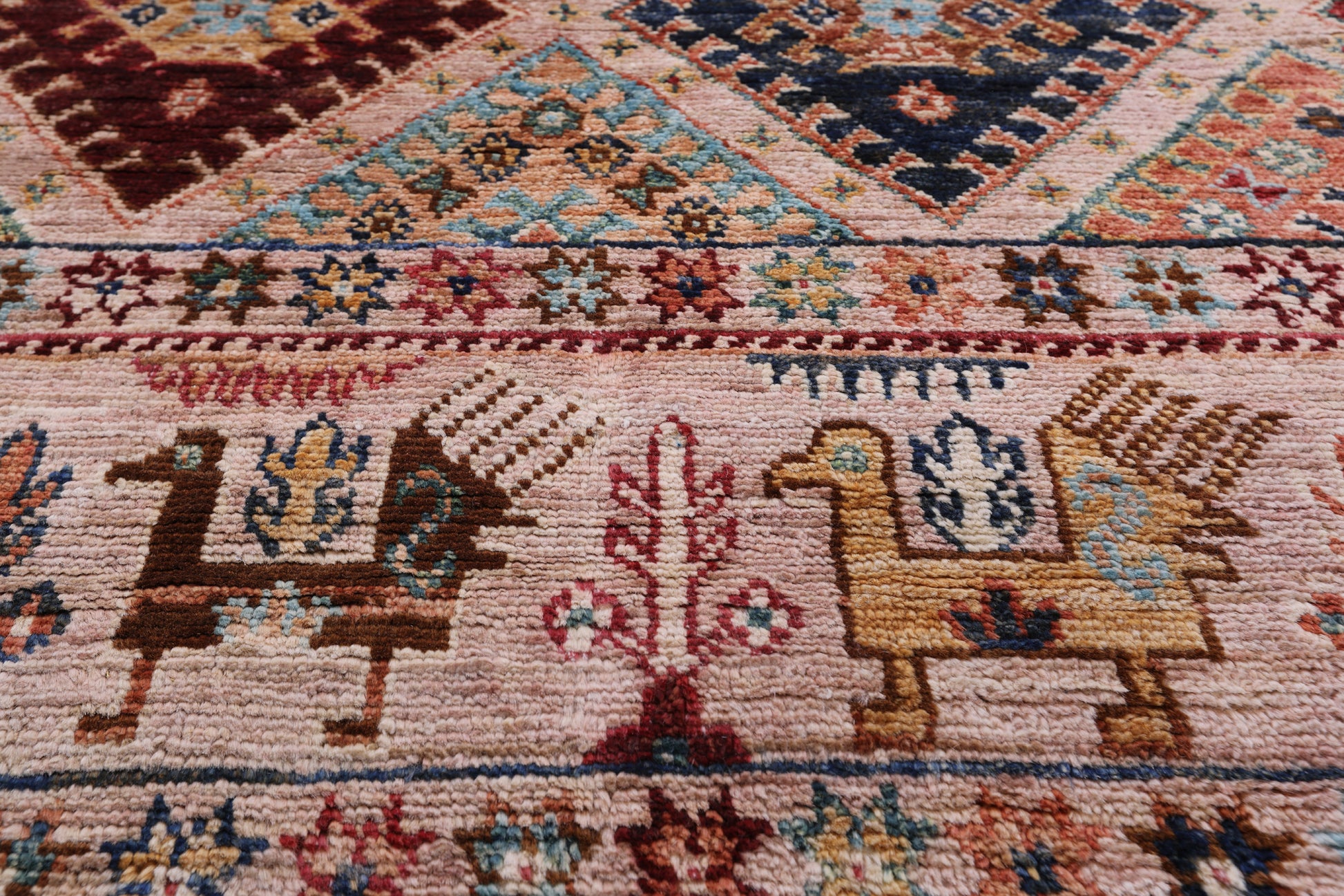 Tribal Persian Gabbeh Hand Knotted Wool Runner Rug - 2' 9" X 9' 10" - Golden Nile