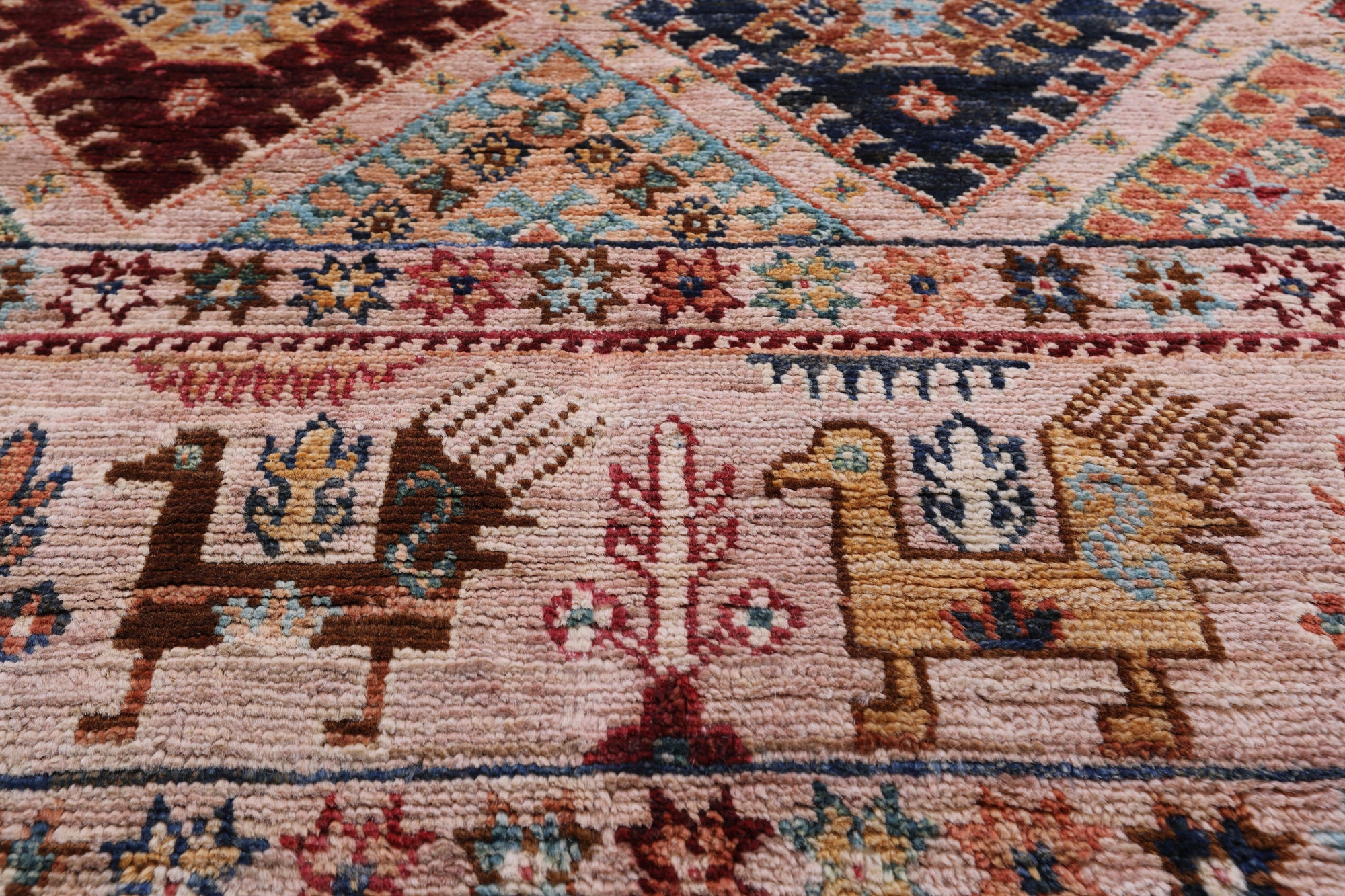 Tribal Persian Gabbeh Hand Knotted Wool Runner Rug - 2' 9" X 9' 10" - Golden Nile