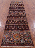 Khorjin Persian Gabbeh Handmade Wool Runner Rug - 2' 8" X 10' 0" - Golden Nile