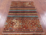 Khorjin Persian Gabbeh Handmade Wool Rug - 2' 9" X 4' 2" - Golden Nile