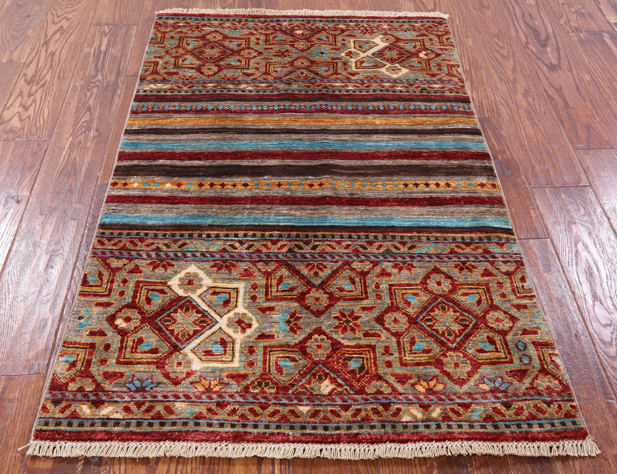 Khorjin Persian Gabbeh Handmade Wool Rug - 2' 9" X 4' 2" - Golden Nile