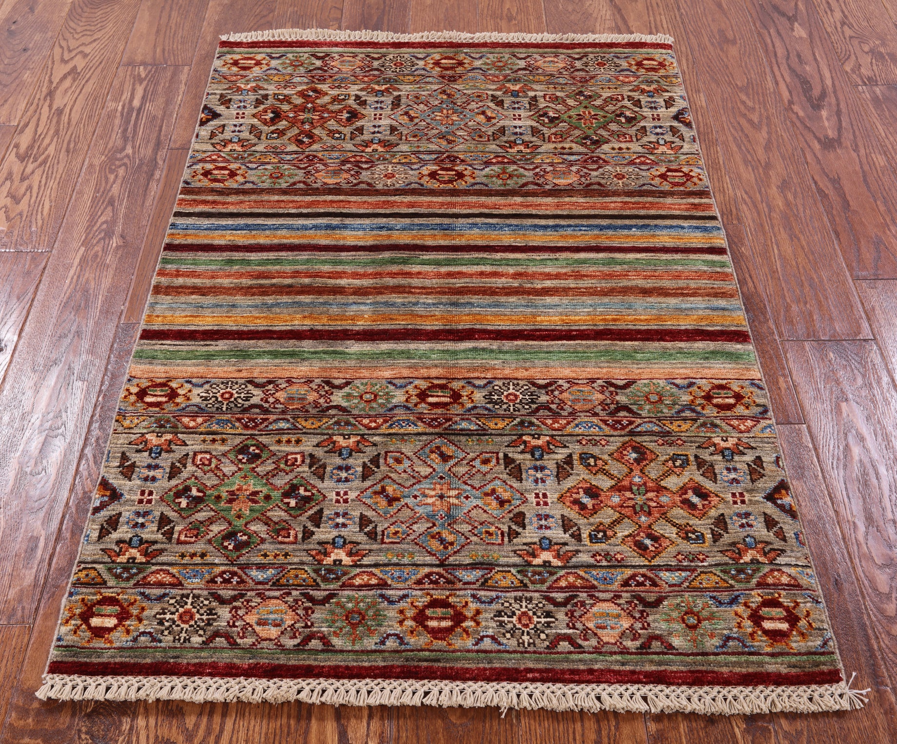 Khorjin Persian Gabbeh Hand Knotted Wool Rug - 2' 8" X 4' 1" - Golden Nile