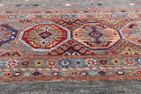 Khorjin Persian Gabbeh Hand Knotted Wool Rug - 9' 3" X 12' 2" - Golden Nile