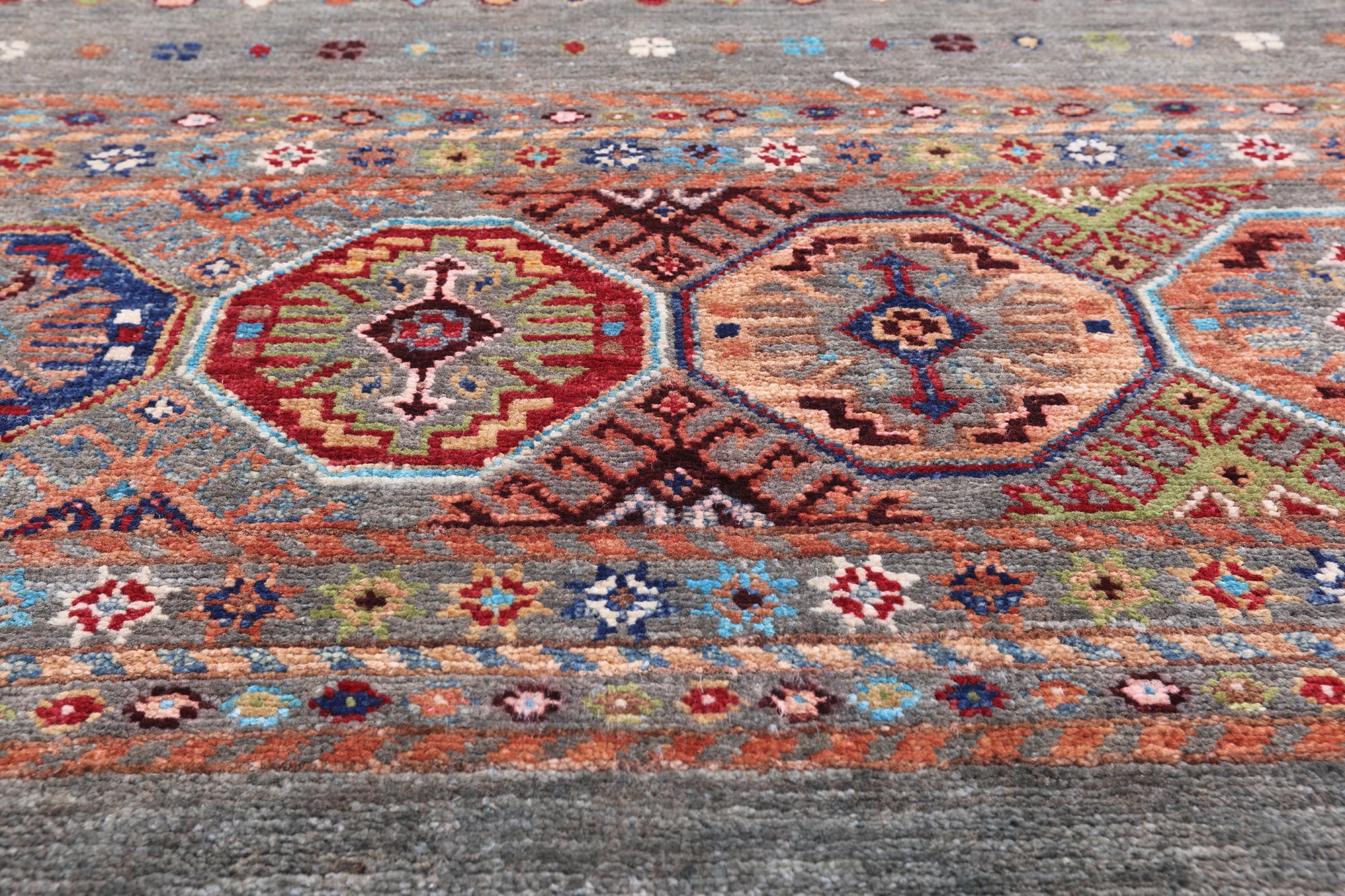 Khorjin Persian Gabbeh Hand Knotted Wool Rug - 9' 3" X 12' 2" - Golden Nile