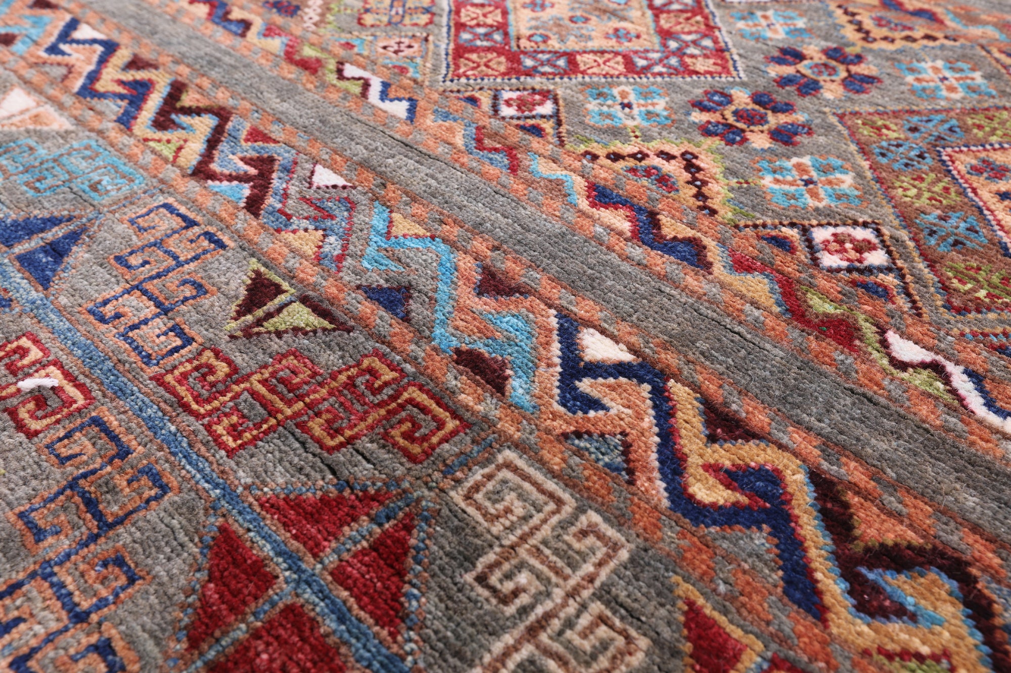 Khorjin Persian Gabbeh Hand Knotted Wool Rug - 9' 3" X 12' 2" - Golden Nile