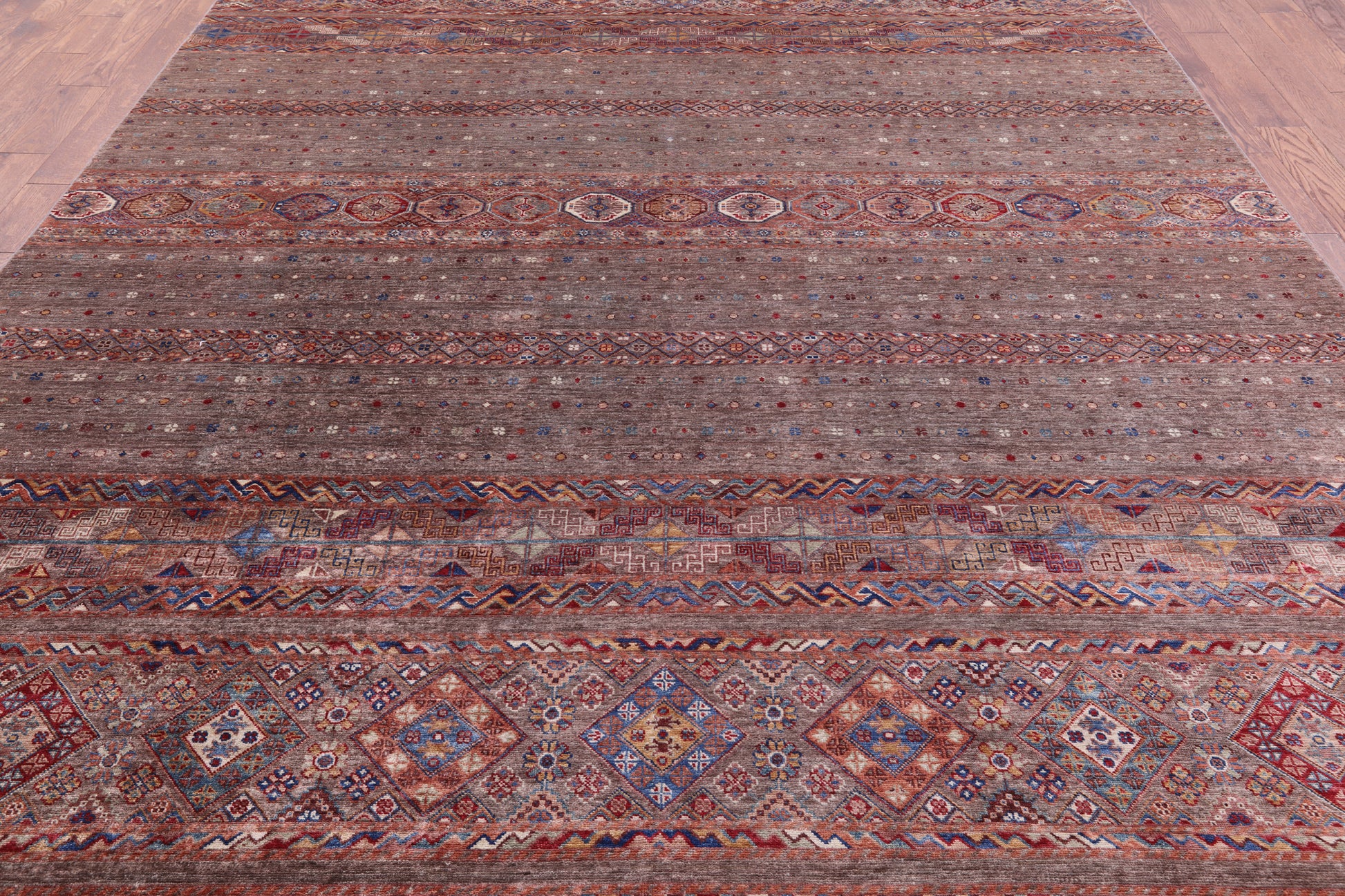 Khorjin Persian Gabbeh Hand Knotted Wool Rug - 9' 0" X 12' 0" - Golden Nile