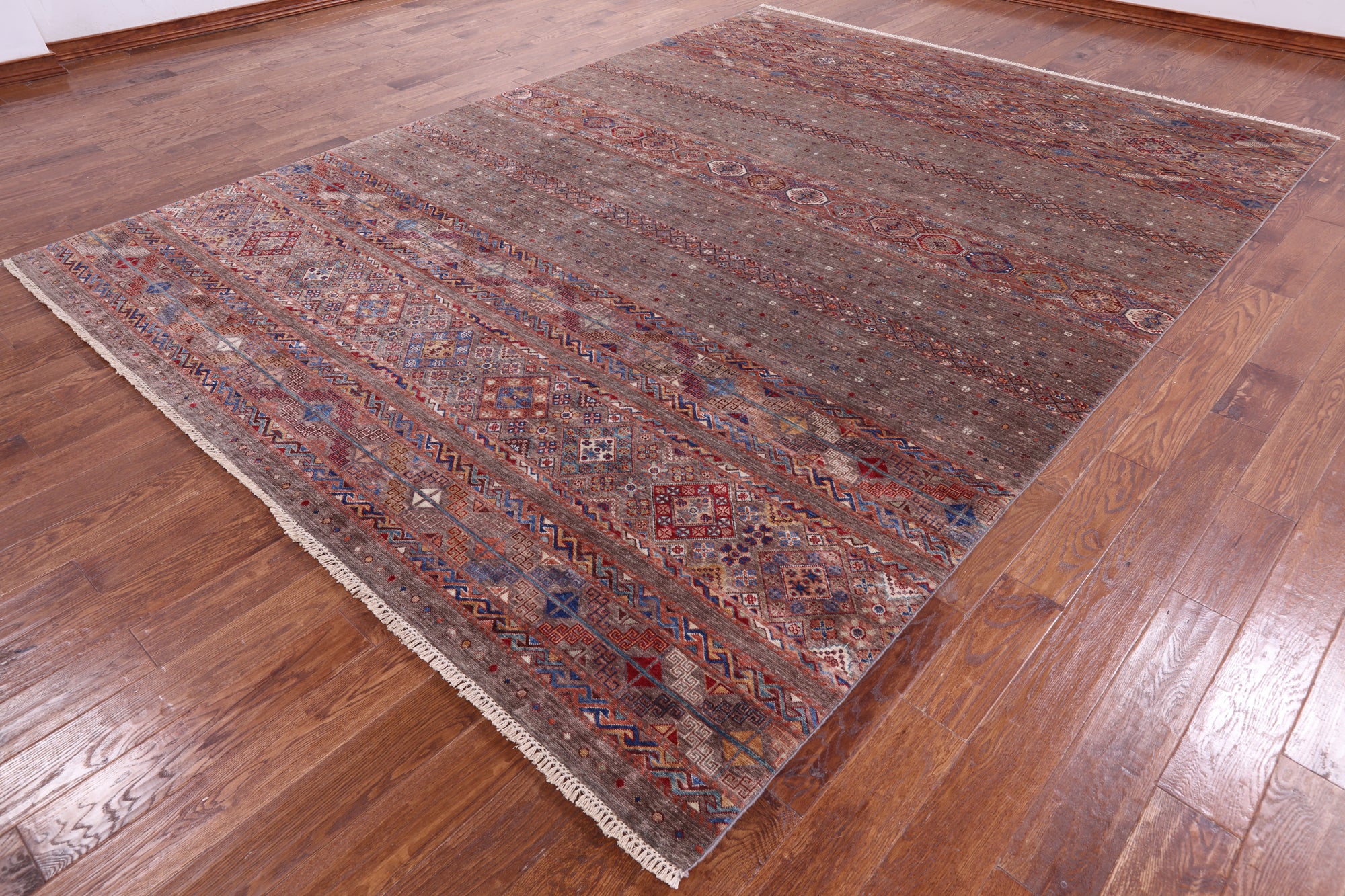 Khorjin Persian Gabbeh Hand Knotted Wool Rug - 9' 0" X 12' 0" - Golden Nile