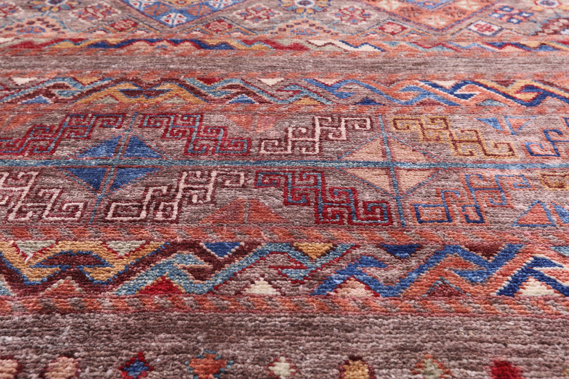 Khorjin Persian Gabbeh Hand Knotted Wool Rug - 9' 0" X 12' 0" - Golden Nile