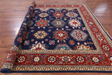 Blue Persian Fine Serapi Handmade Wool Rug - 8' 0" X 9' 10" - Golden Nile