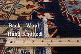 Blue Persian Fine Serapi Handmade Wool Rug - 8' 0" X 9' 10" - Golden Nile