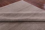 Grey Savannah Grass Hand Knotted Wool & Silk Rug - 9' 1" X 11' 10" - Golden Nile