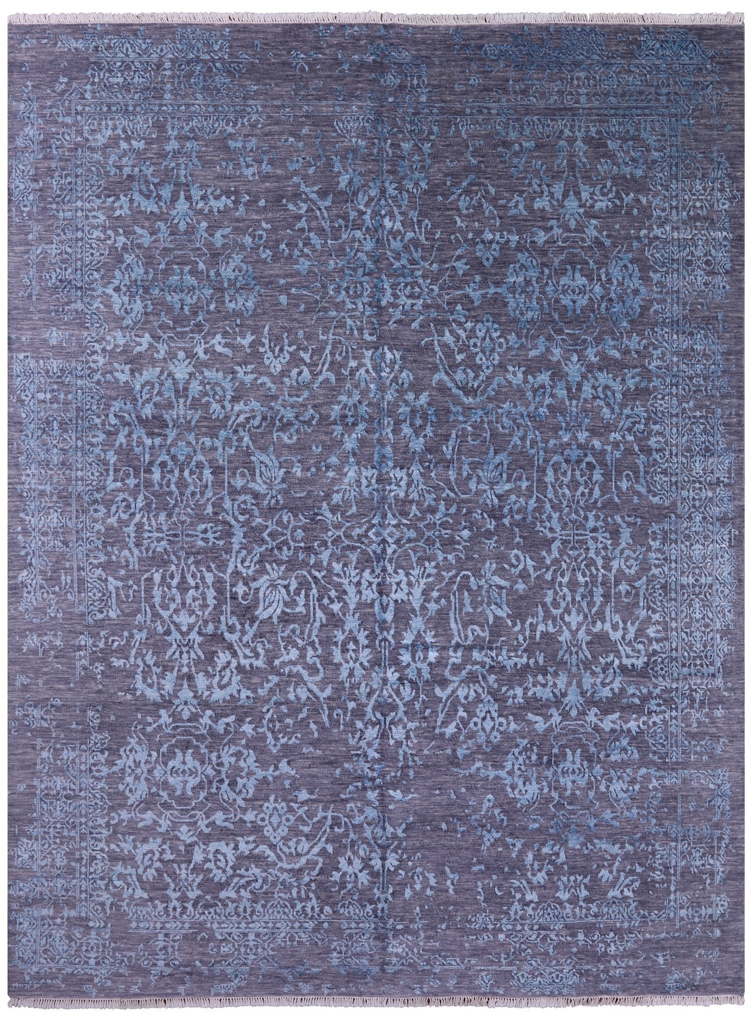 Modern Handmade Wool & Silk Rug - 8' 1" X 10' 4" - Golden Nile
