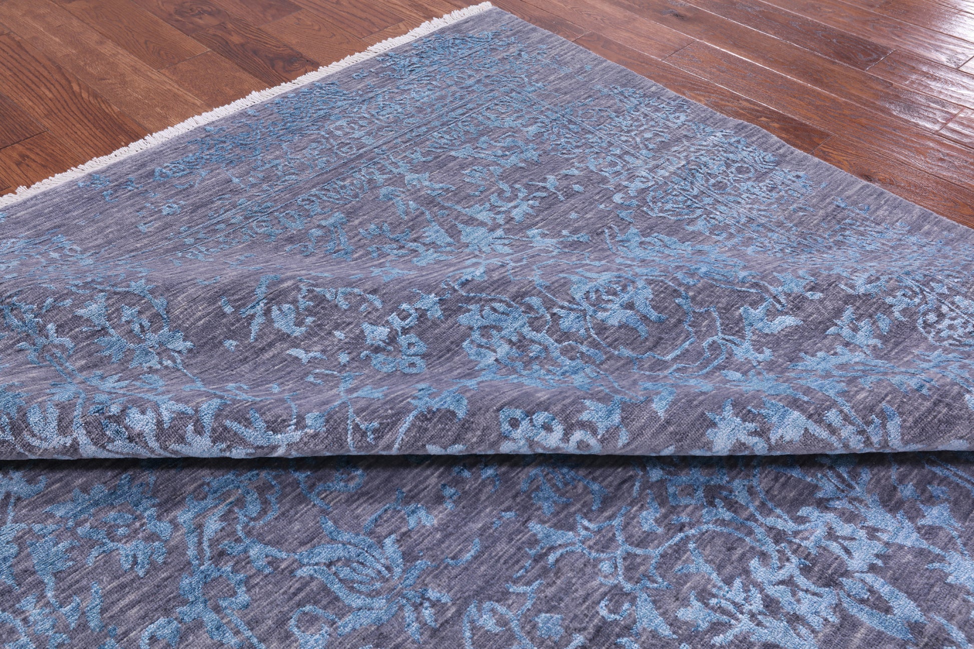 Modern Handmade Wool & Silk Rug - 8' 1" X 10' 4" - Golden Nile