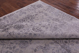 Grey Modern Hand Knotted Wool & Silk Rug - 9' 1" X 11' 10" - Golden Nile
