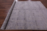 Grey Modern Hand Knotted Wool & Silk Rug - 9' 1" X 11' 10" - Golden Nile