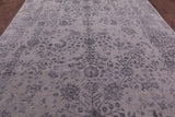 Grey Modern Hand Knotted Wool & Silk Rug - 9' 1" X 11' 10" - Golden Nile