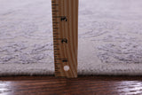 Grey Modern Hand Knotted Wool & Silk Rug - 9' 1" X 11' 10" - Golden Nile
