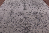 Grey Modern Hand Knotted Wool & Silk Rug - 8' 10" X 12' 3" - Golden Nile