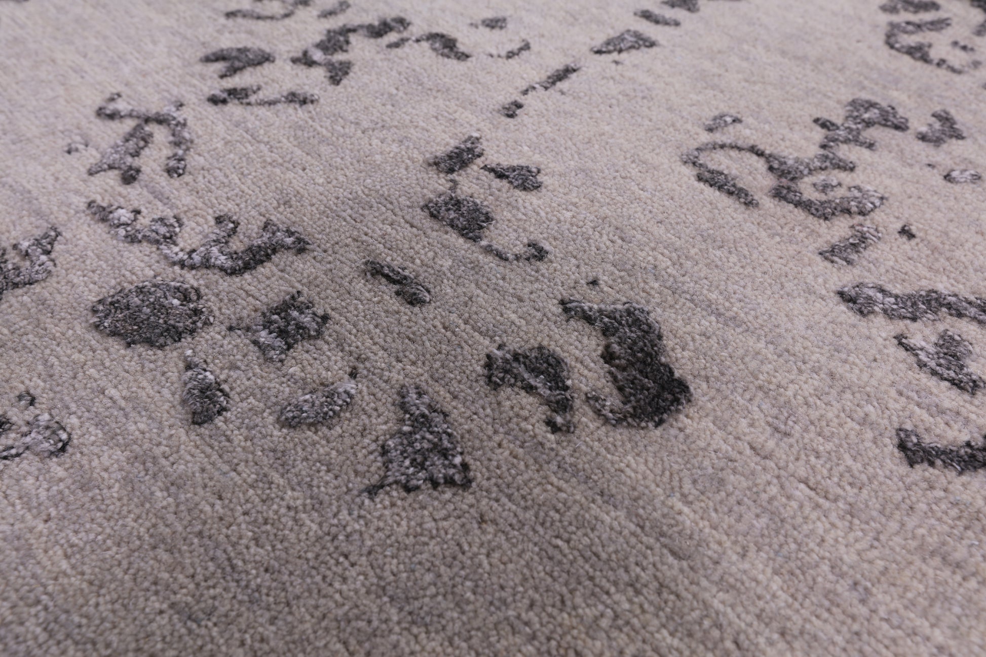 Grey Modern Hand Knotted Wool & Silk Rug - 8' 10" X 12' 3" - Golden Nile