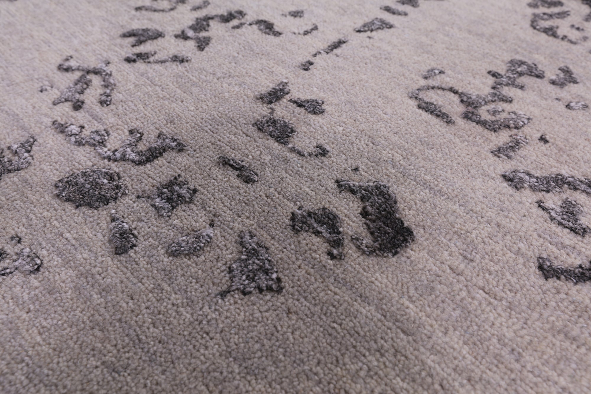 Grey Modern Hand Knotted Wool & Silk Rug - 8' 10" X 12' 3" - Golden Nile