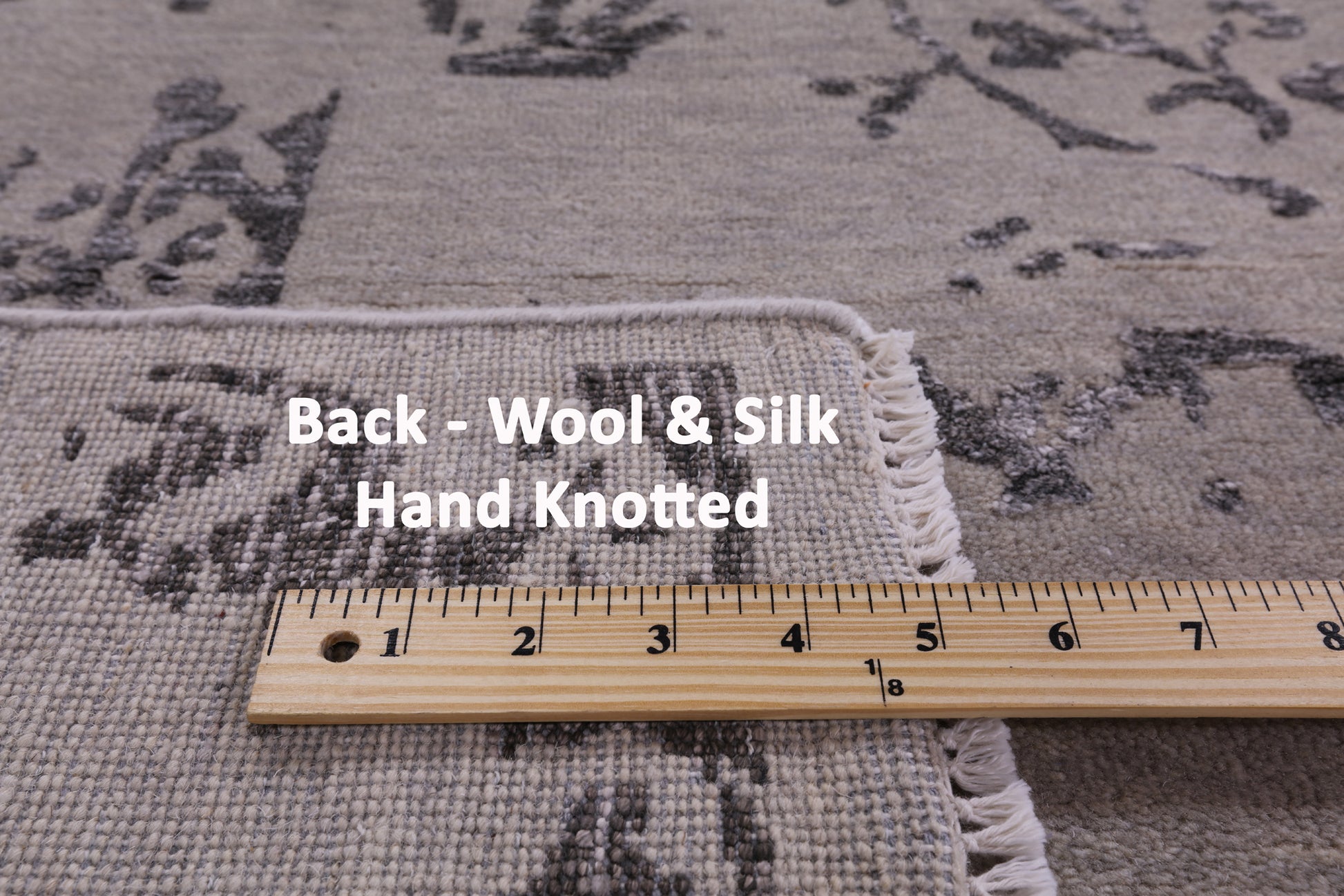 Grey Modern Hand Knotted Wool & Silk Rug - 8' 10" X 12' 3" - Golden Nile