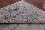 Grey Modern Hand Knotted Wool & Silk Rug - 8' 10" X 12' 3" - Golden Nile