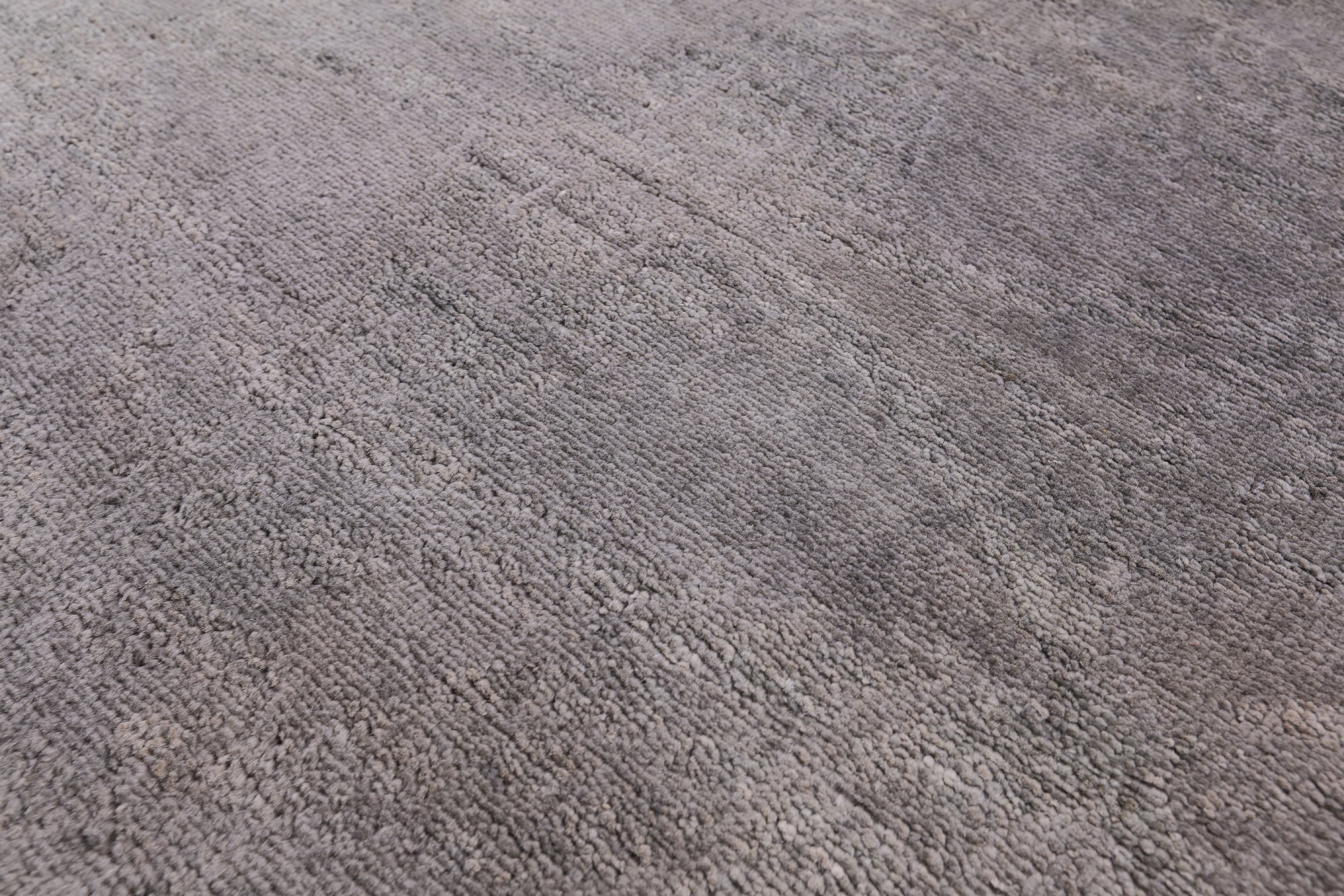 Grey Full Pile Overdyed Hand Knotted Wool Rug - 4' 2" X 6' 3" - Golden Nile