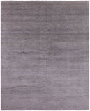 Grey Savannah Grass Handmade Wool & Silk Rug - 8' 1" X 9' 10" - Golden Nile