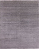 Grey Savannah Grass Handmade Wool & Silk Rug - 8' 1" X 9' 10" - Golden Nile