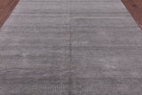 Grey Savannah Grass Handmade Wool & Silk Rug - 8' 1" X 9' 10" - Golden Nile